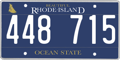 RI license plate 448715