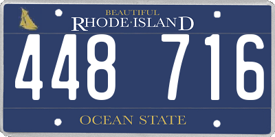 RI license plate 448716