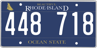 RI license plate 448718