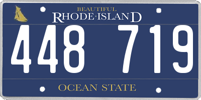 RI license plate 448719