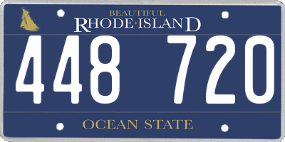 RI license plate 448720