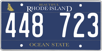 RI license plate 448723