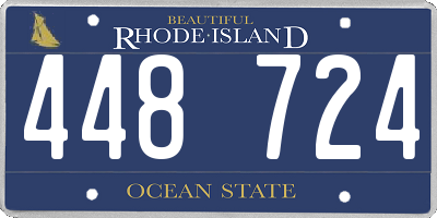 RI license plate 448724