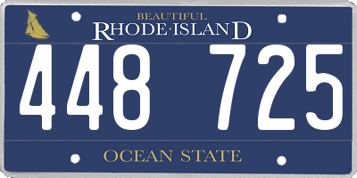 RI license plate 448725