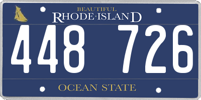 RI license plate 448726