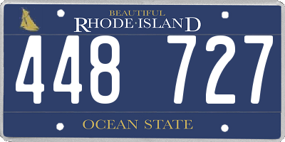 RI license plate 448727