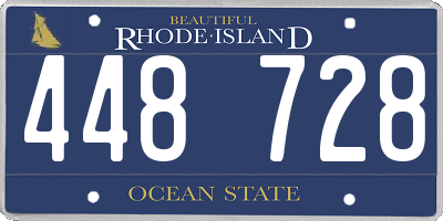 RI license plate 448728