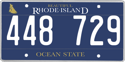 RI license plate 448729