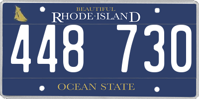 RI license plate 448730