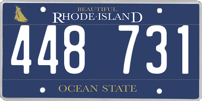 RI license plate 448731