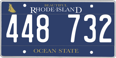 RI license plate 448732