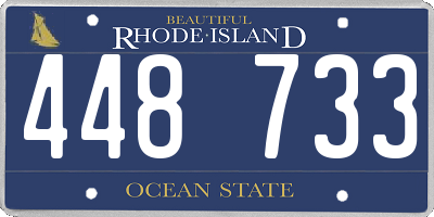 RI license plate 448733