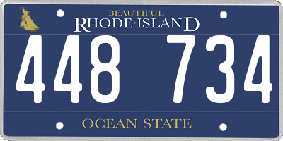 RI license plate 448734