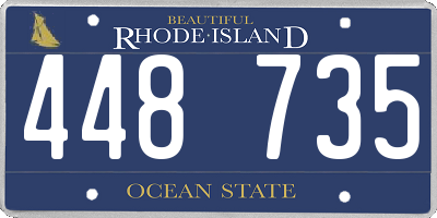 RI license plate 448735