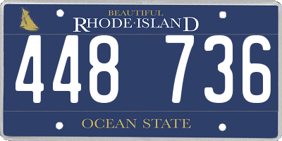 RI license plate 448736