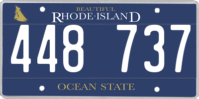 RI license plate 448737