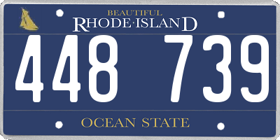 RI license plate 448739