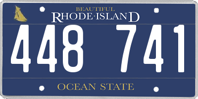 RI license plate 448741