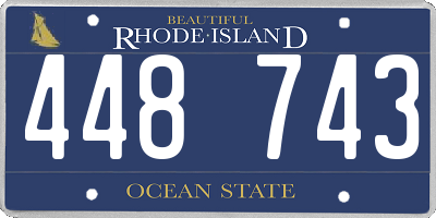 RI license plate 448743