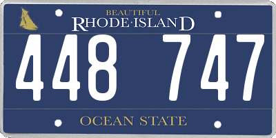 RI license plate 448747