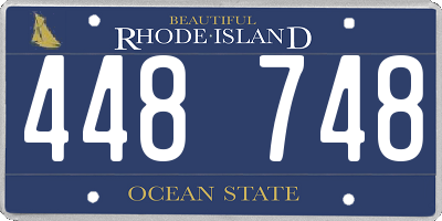 RI license plate 448748