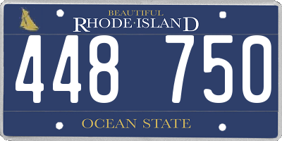 RI license plate 448750