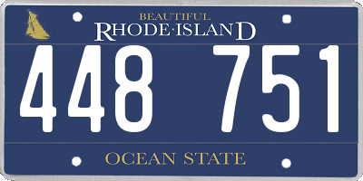 RI license plate 448751