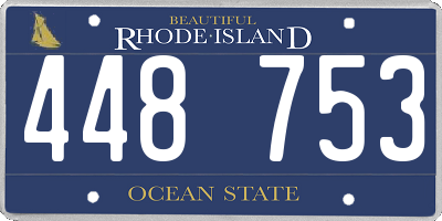 RI license plate 448753