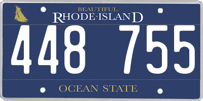 RI license plate 448755