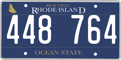 RI license plate 448764
