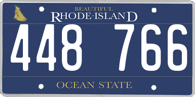 RI license plate 448766