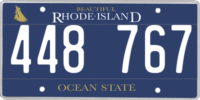 RI license plate 448767