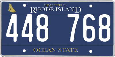 RI license plate 448768