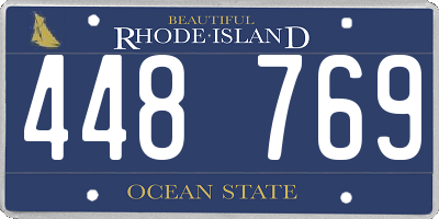 RI license plate 448769