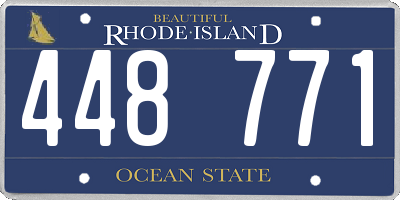 RI license plate 448771