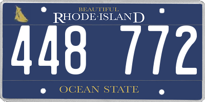 RI license plate 448772