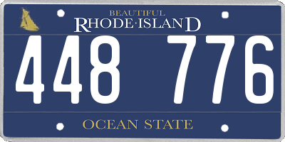 RI license plate 448776