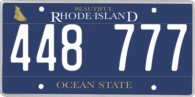 RI license plate 448777