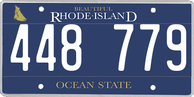 RI license plate 448779