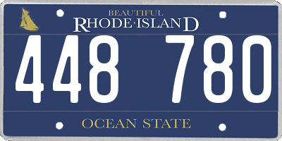 RI license plate 448780