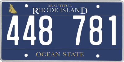 RI license plate 448781