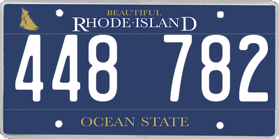 RI license plate 448782