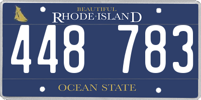 RI license plate 448783
