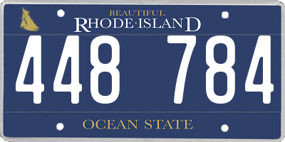 RI license plate 448784
