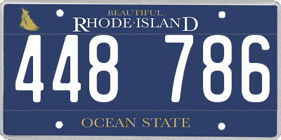 RI license plate 448786