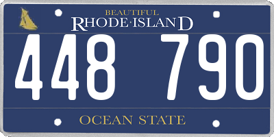 RI license plate 448790