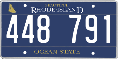 RI license plate 448791