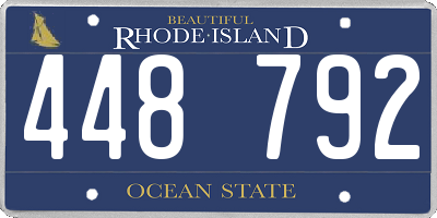 RI license plate 448792