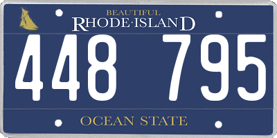 RI license plate 448795