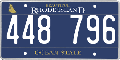 RI license plate 448796